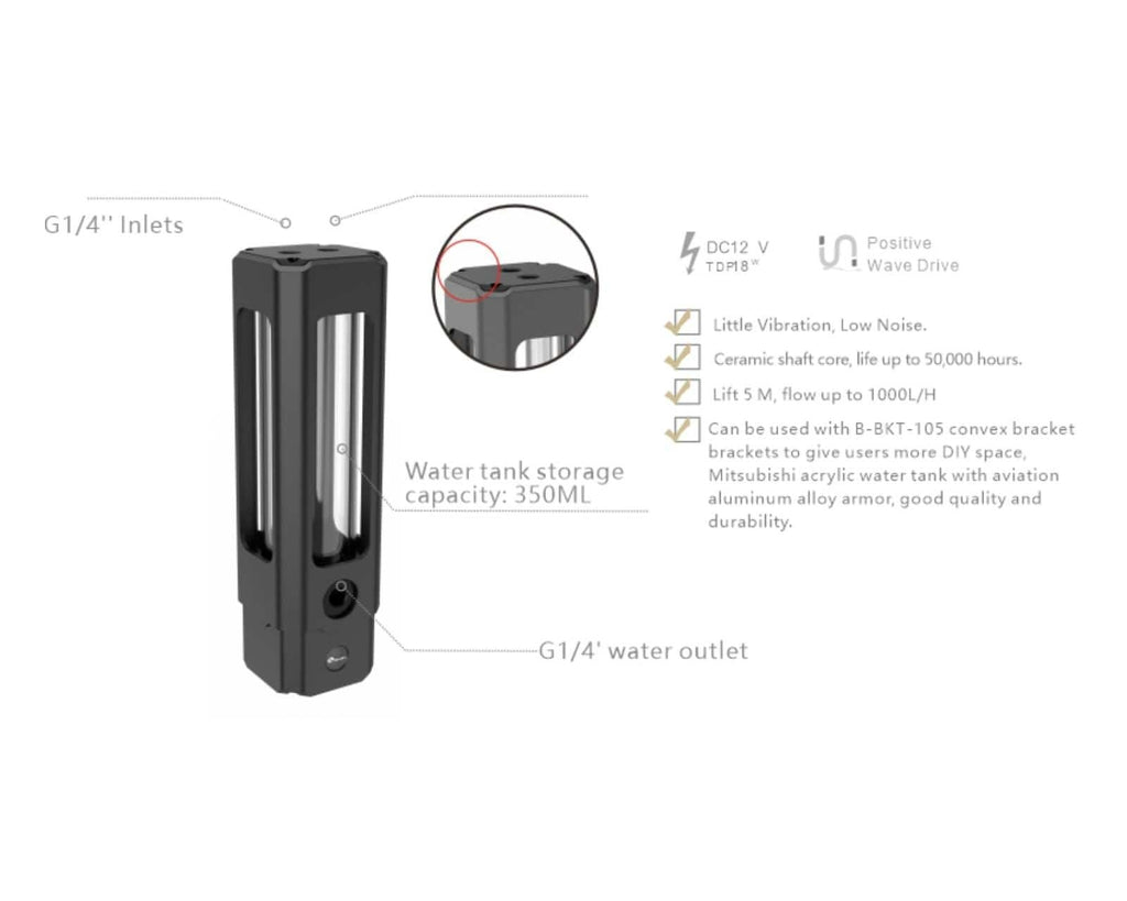 Bykski CT-D5-180-X, Black