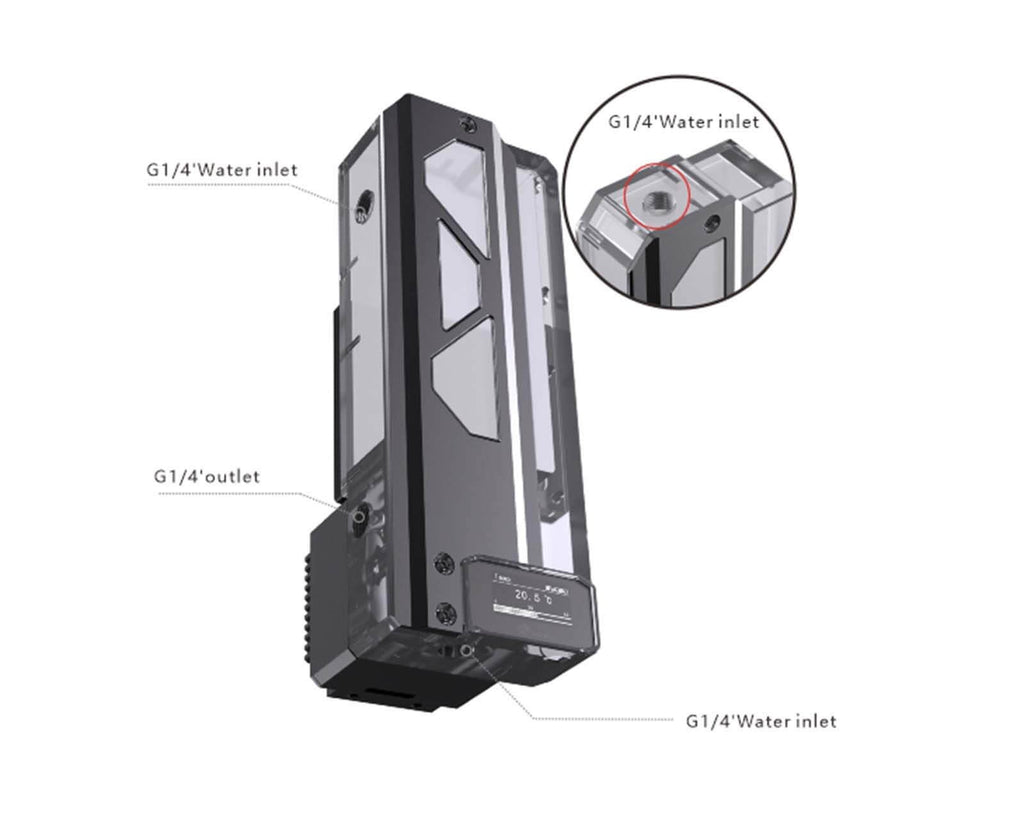 Bykski CP-DDC-X-TK220-V2 (5V A-RGB & PMD3COV), Black