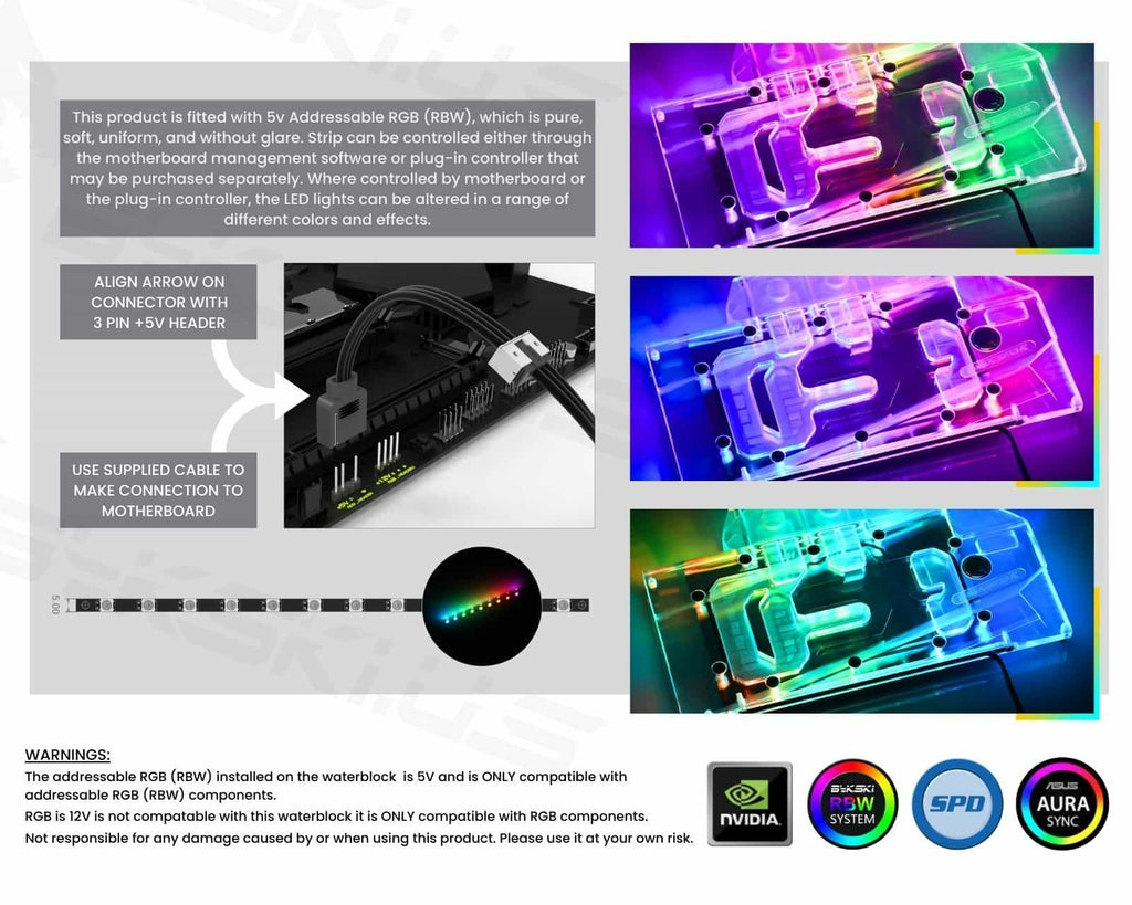 Bykski N-AS4080STRIX-X (5V A-RGB)