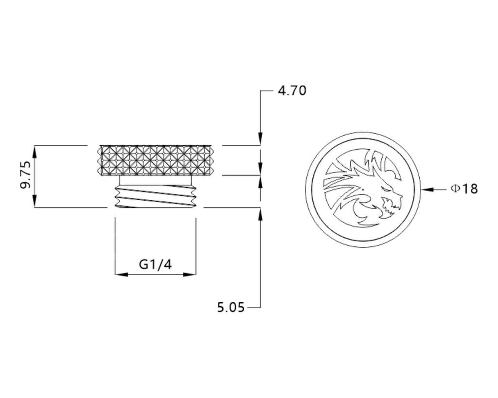 Bykski B-PD5-DG, Silver