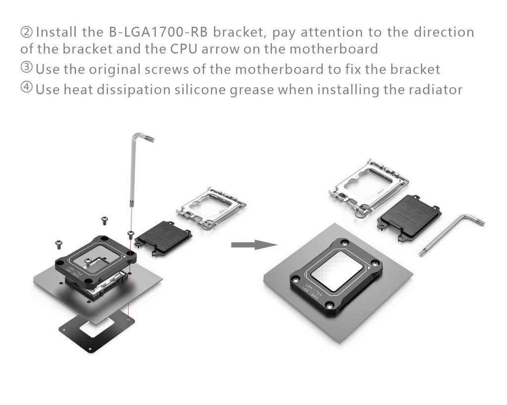 Bykski B-LGA1700-RB, Black
