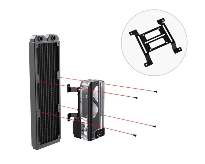Bykski CP-DDC-X-TK180-V2 (5V A-RGB & PMD3COV), Black
