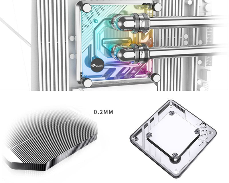 Bykski CPU-XPR-MK-M-V5 (5V A-RGB), Silver